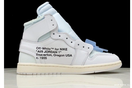 White 100 Jordan Retro Air 1 AQ0818 O-W High  AQ0818-100 0220